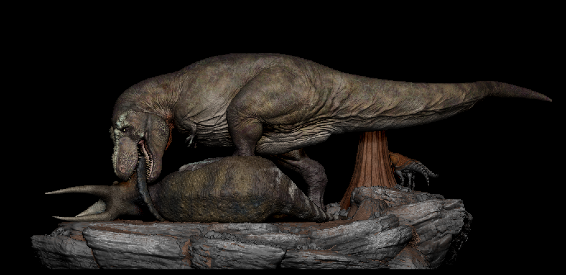 Ashine Alliance X Cristian Lopez Wankel Rex Scene Statue