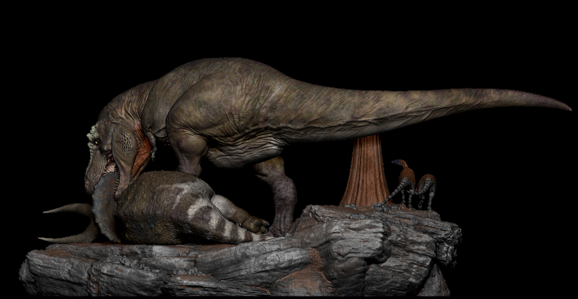 Ashine Alliance X Cristian Lopez Wankel Rex Scene Statue