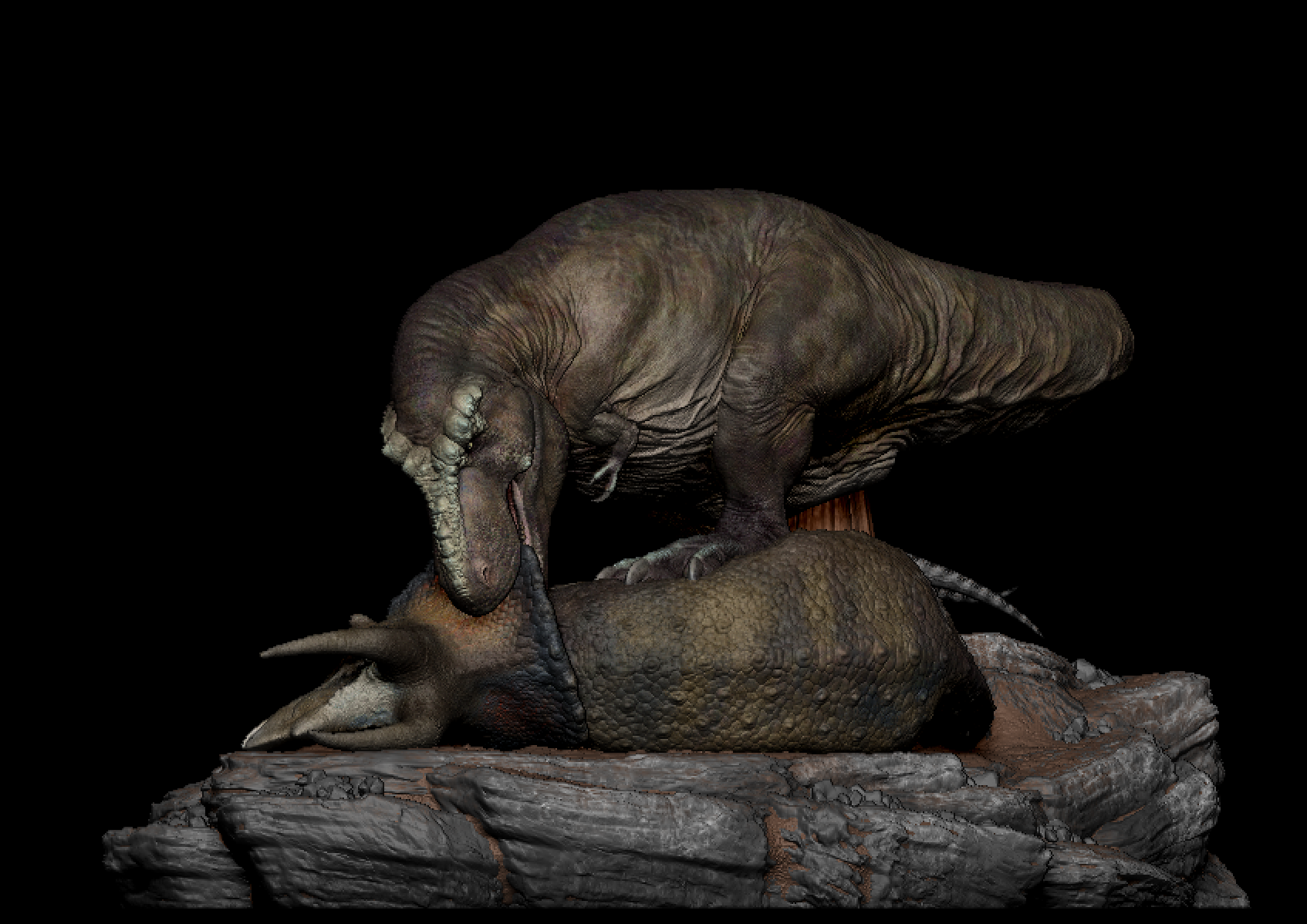 Ashine Alliance X Cristian Lopez Wankel Rex Scene Statue