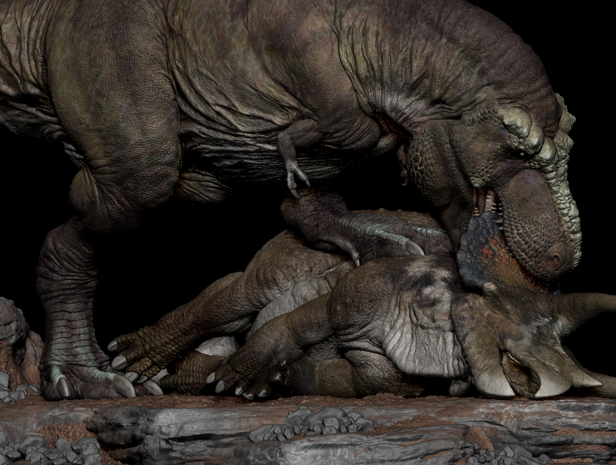 Ashine Alliance X Cristian Lopez Wankel Rex Scene Statue