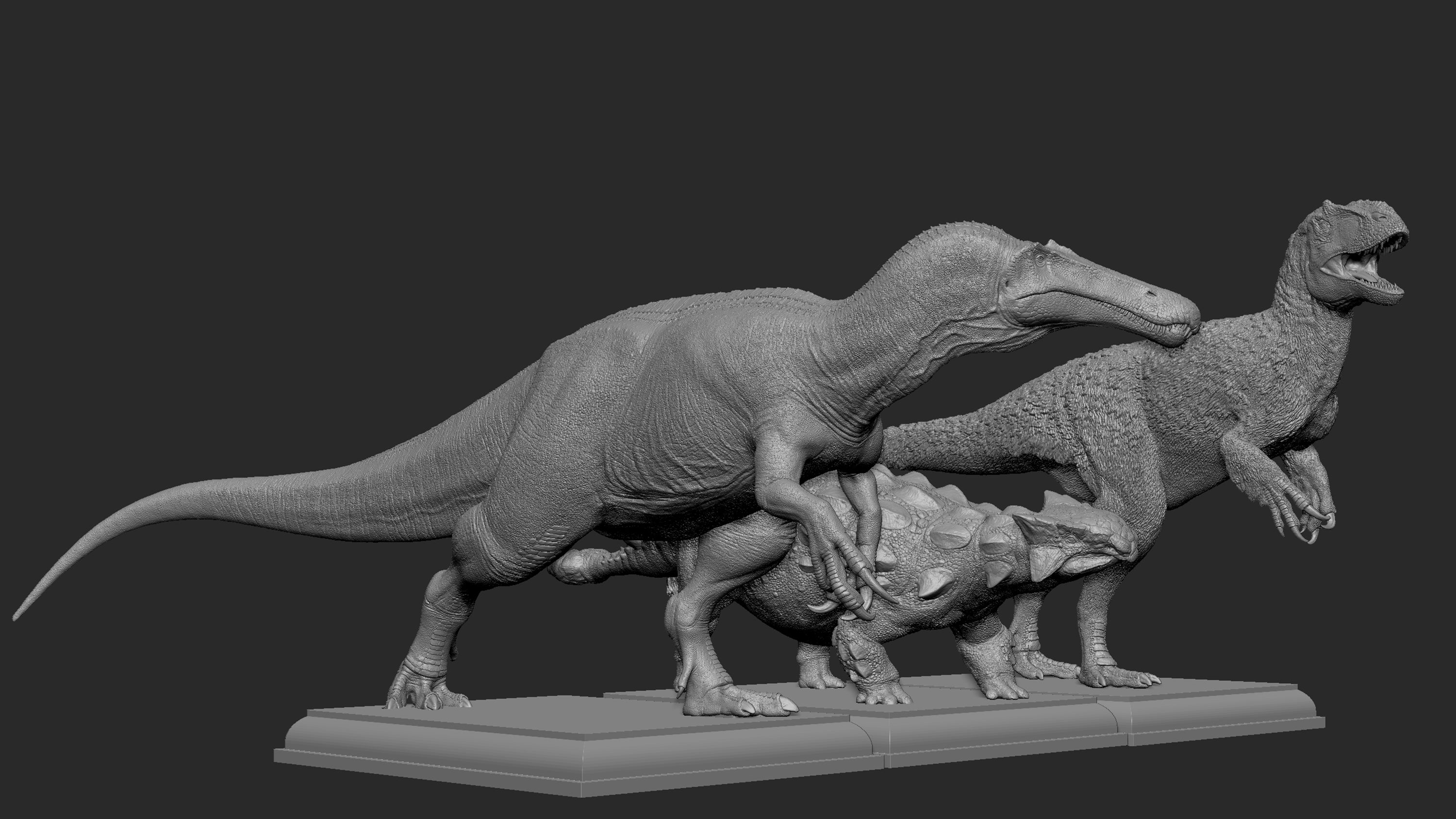 SHOWANNA 1:64 Scale Sauroposeidon Yutyrannus Ankylosaurus Baryonyx Model