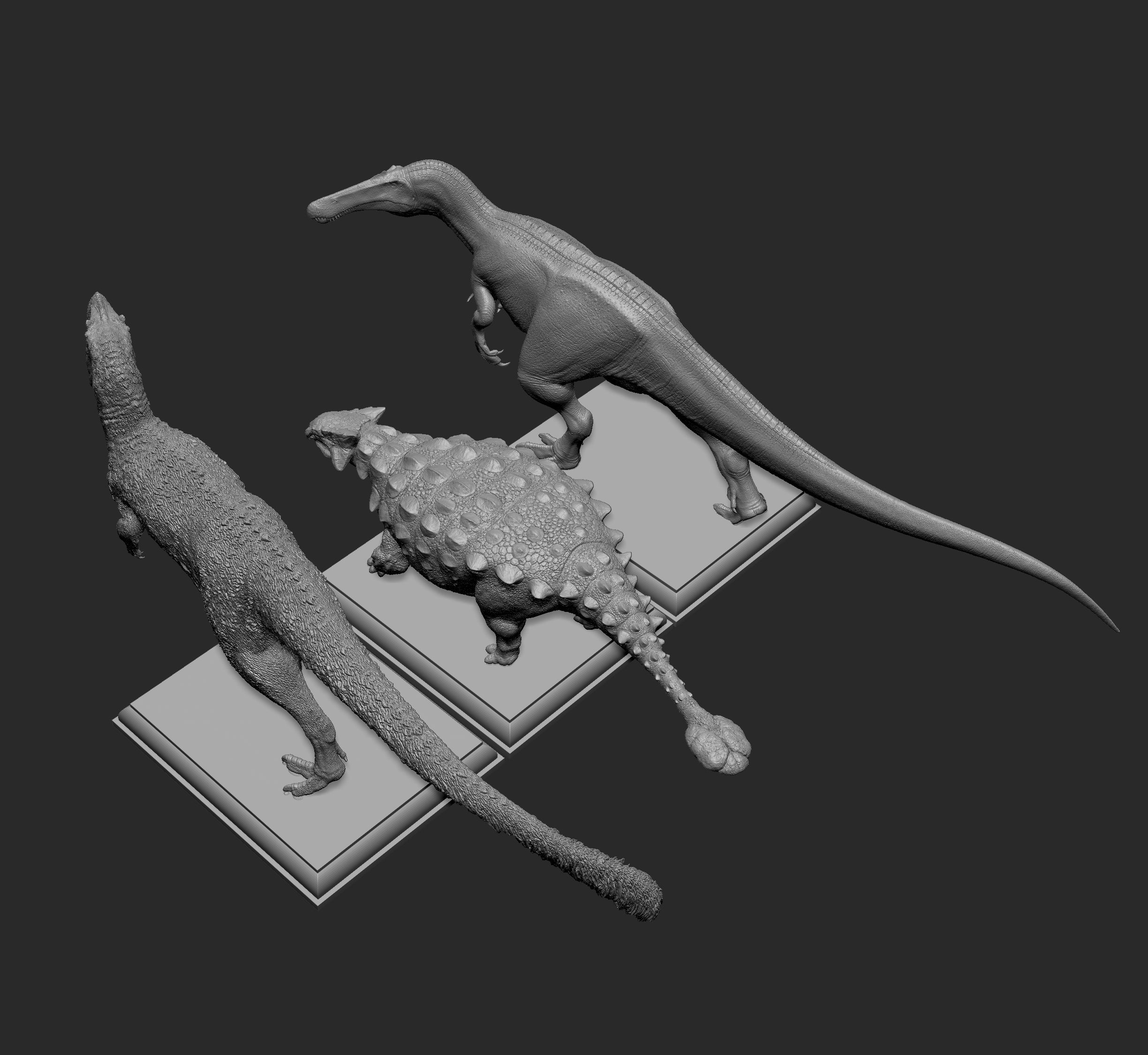 SHOWANNA 1:64 Scale Sauroposeidon Yutyrannus Ankylosaurus Baryonyx Model