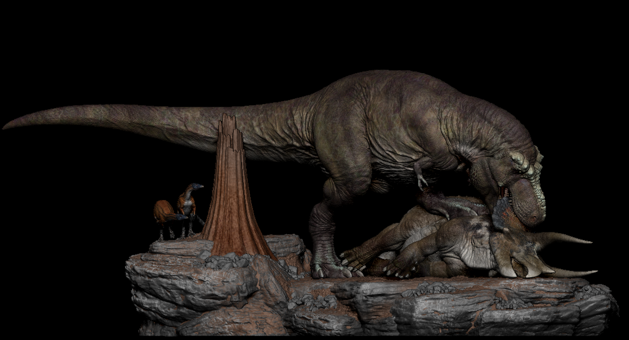 Ashine Alliance X Cristian Lopez Wankel Rex Scene Statue