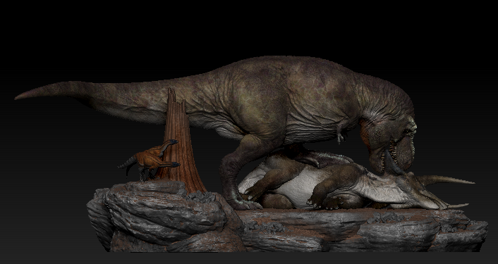 Ashine Alliance X Cristian Lopez Wankel Rex Scene Statue