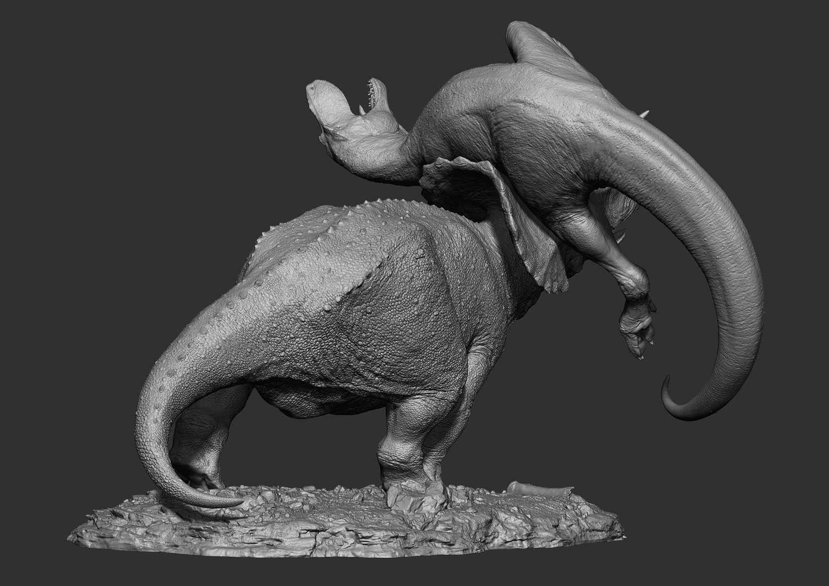 SHOWANNA 1/18 Scale Albertosaurus VS Eotriceratops Model