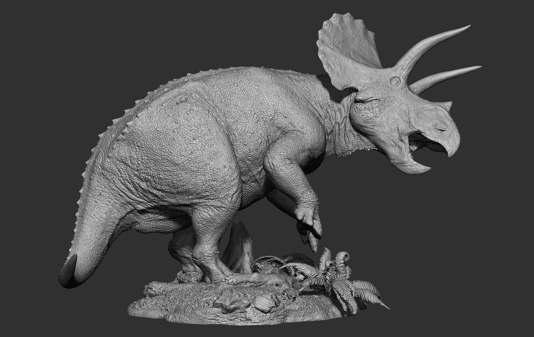 SHOWANNA 1/15 Scale Albertosaurus Eotriceratops Model