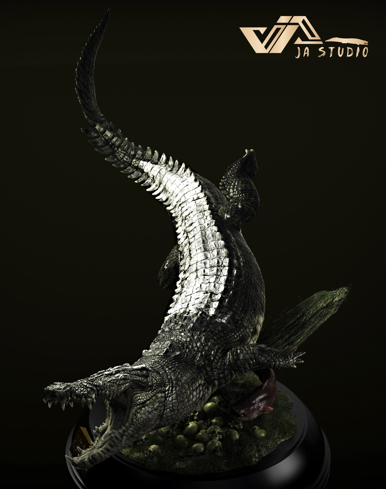 JA Studio Saltwater Crocodile Bujang Senang Scene Model