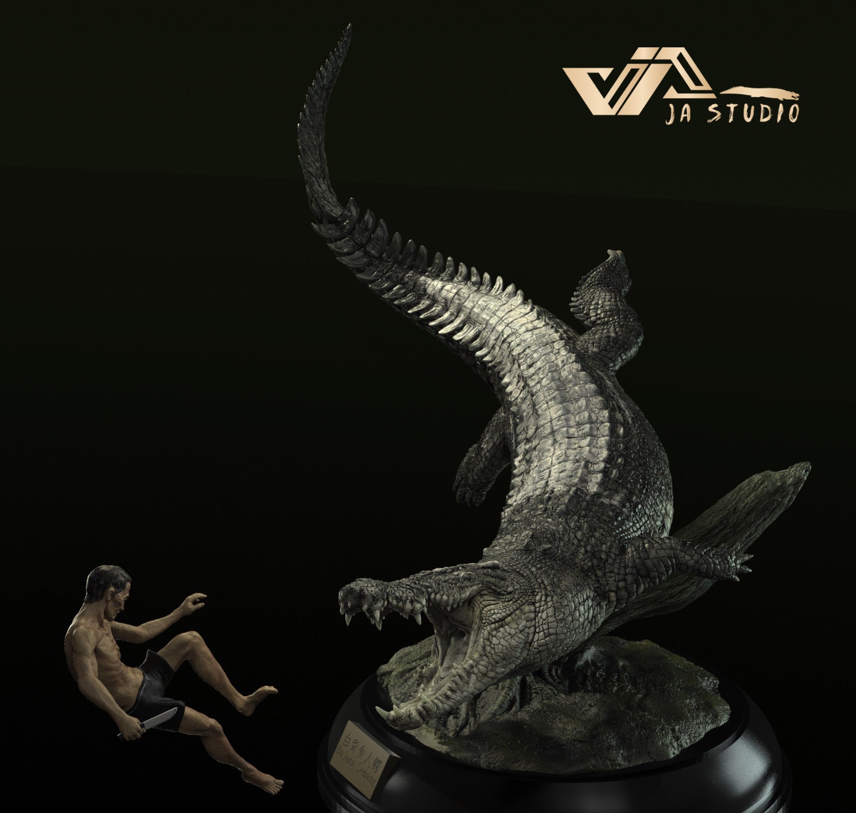 JA Studio Saltwater Crocodile Bujang Senang Scene Model