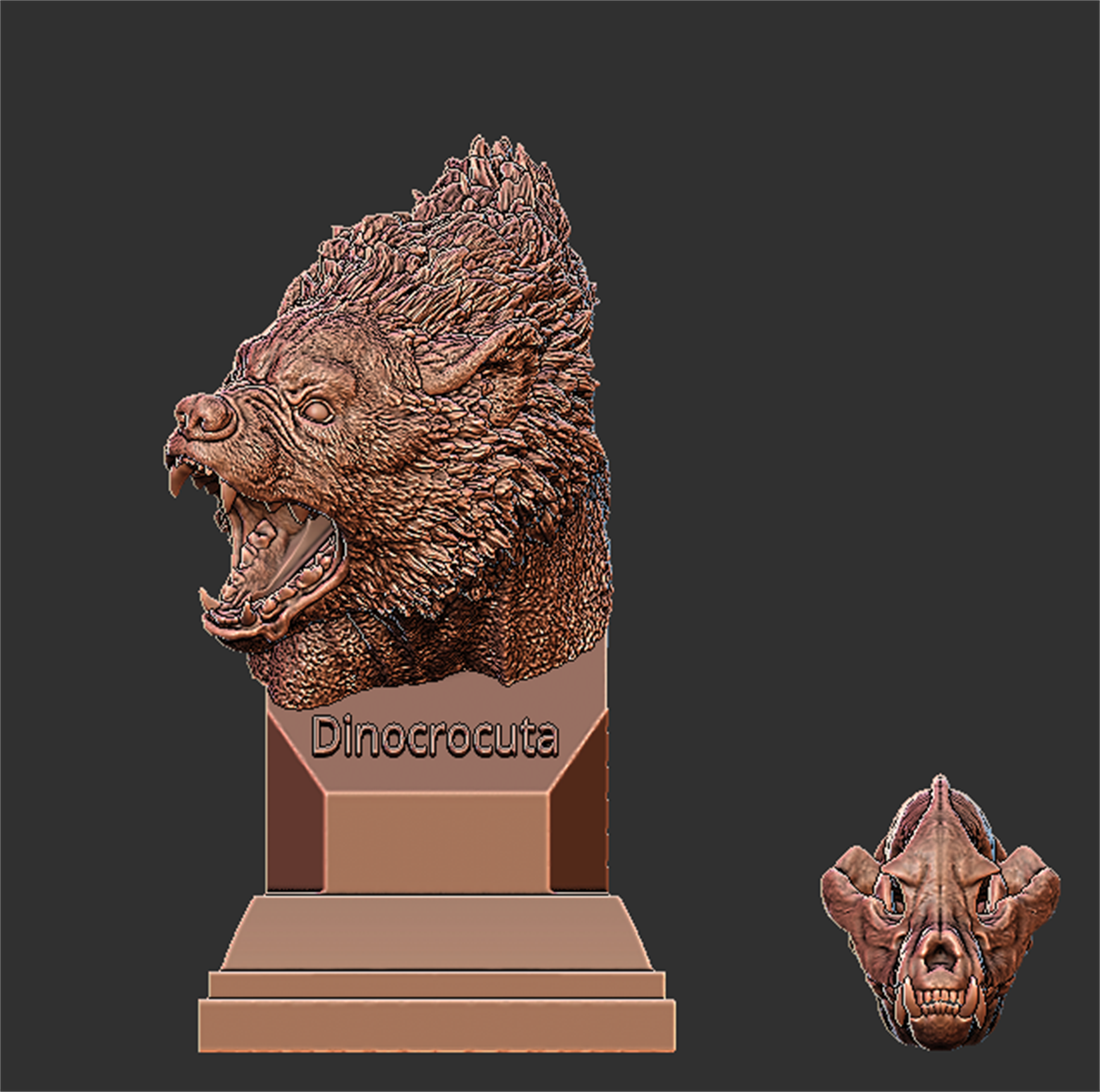 PASSION CHARGER Dinocrocuta Gigantea VS Kubanochoerus Model