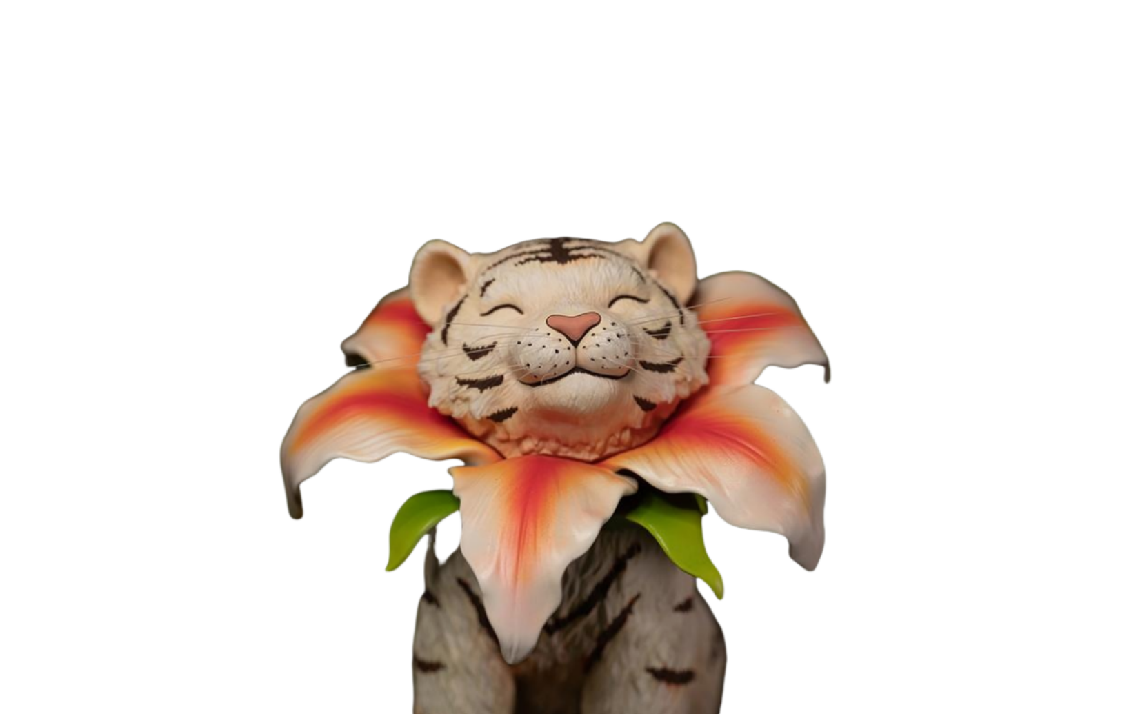 Cute Lily White Tiger Plus Edition