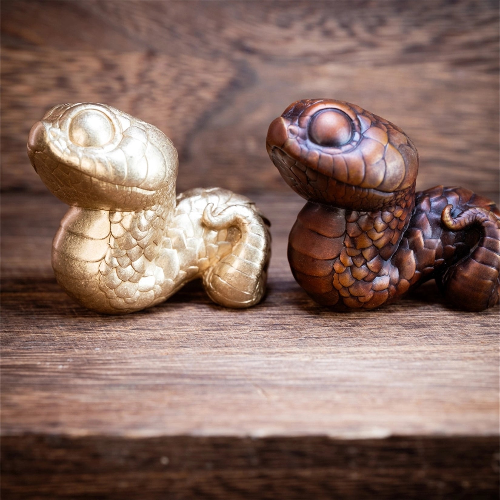 Bronze Hognose Snake Sculpture Animal Figure