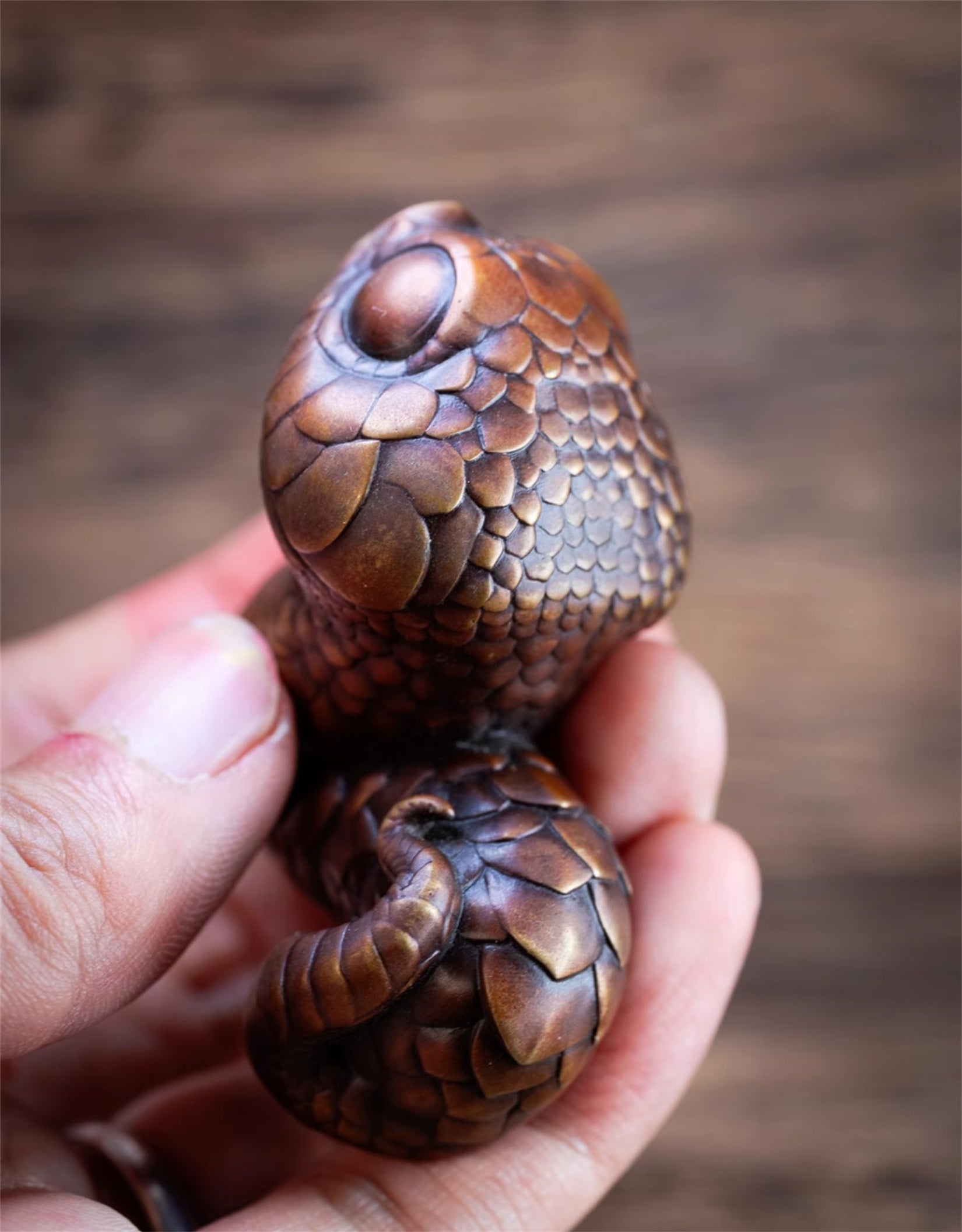 Bronze Hognose Snake Sculpture Animal Figure