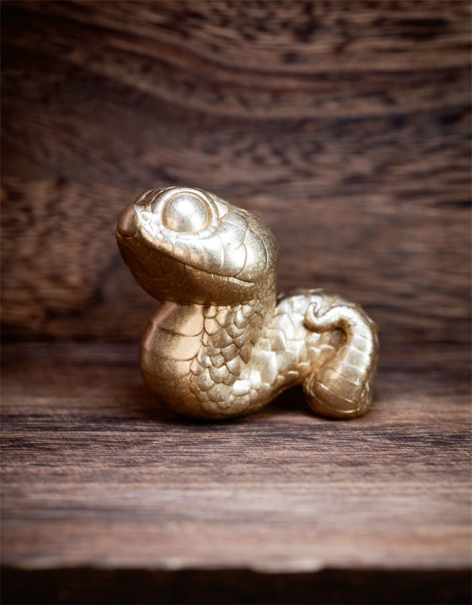 Bronze Hognose Snake Sculpture Animal Figure