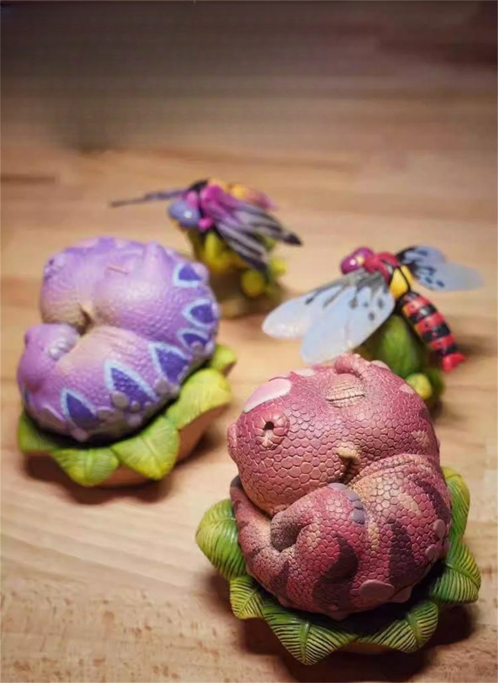 Sleeping Dinosaur Model Resin Scene Decor