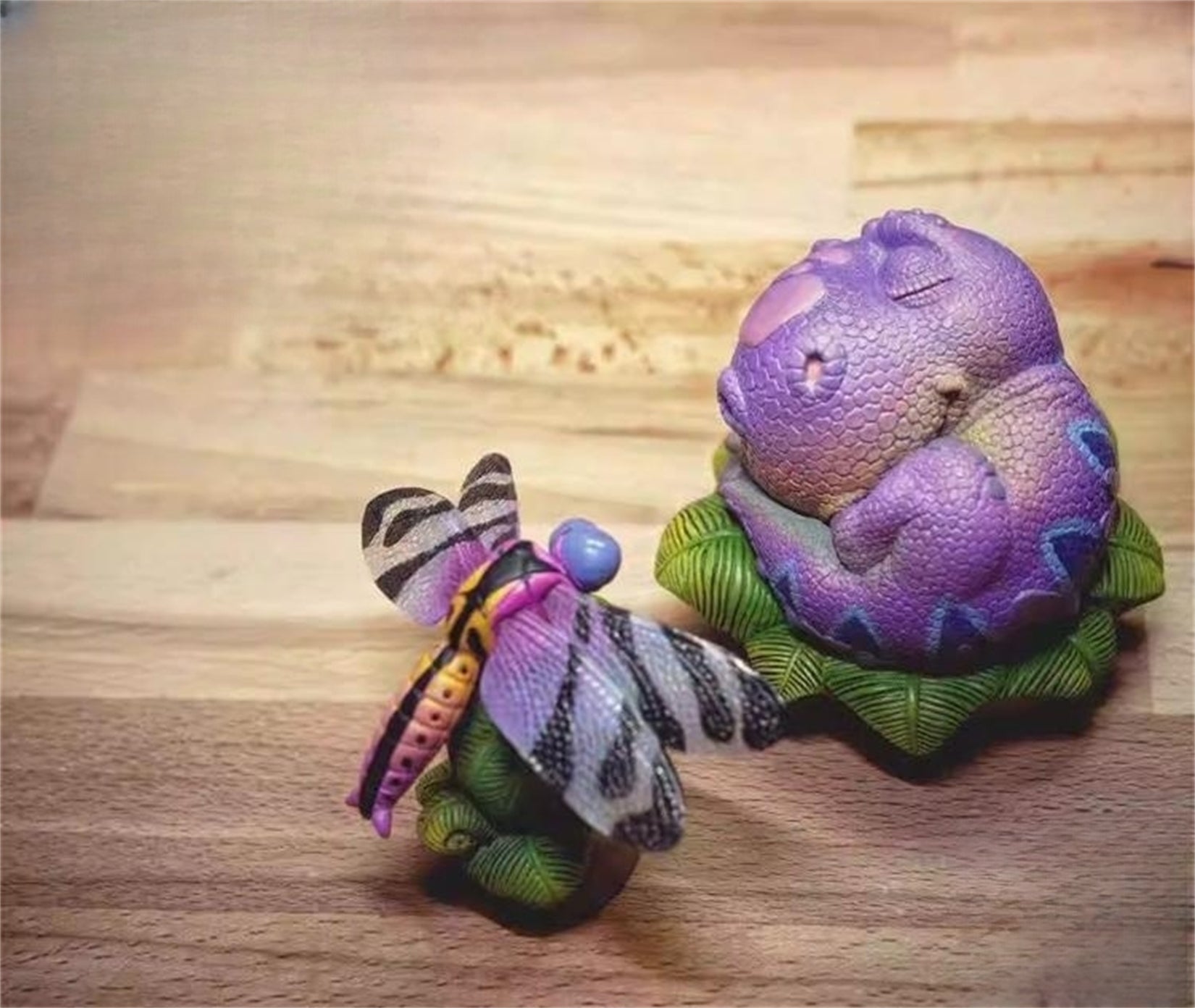 Sleeping Dinosaur Model Resin Scene Decor