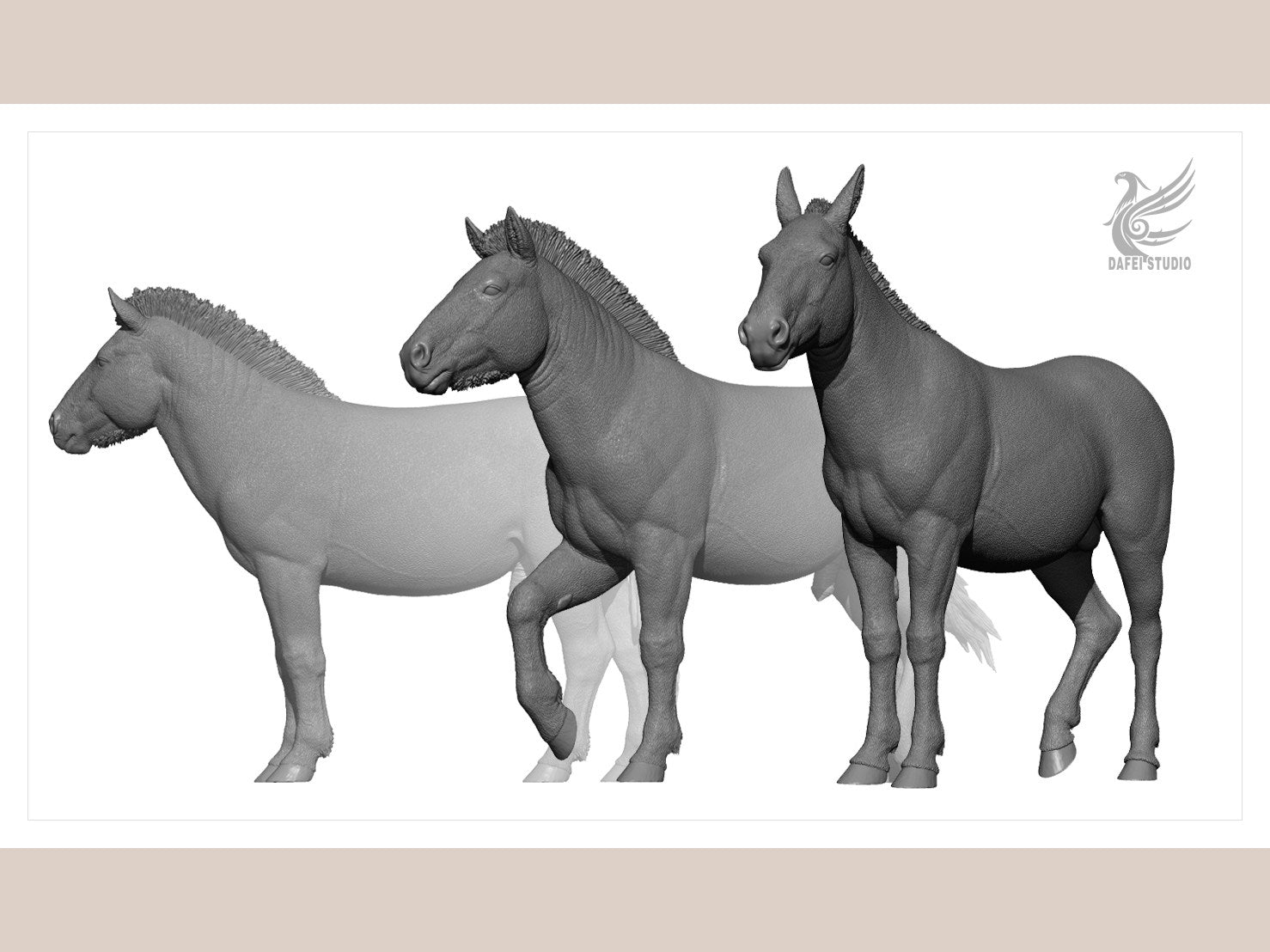 DAFEI Przewalski's Horse Kiang Model