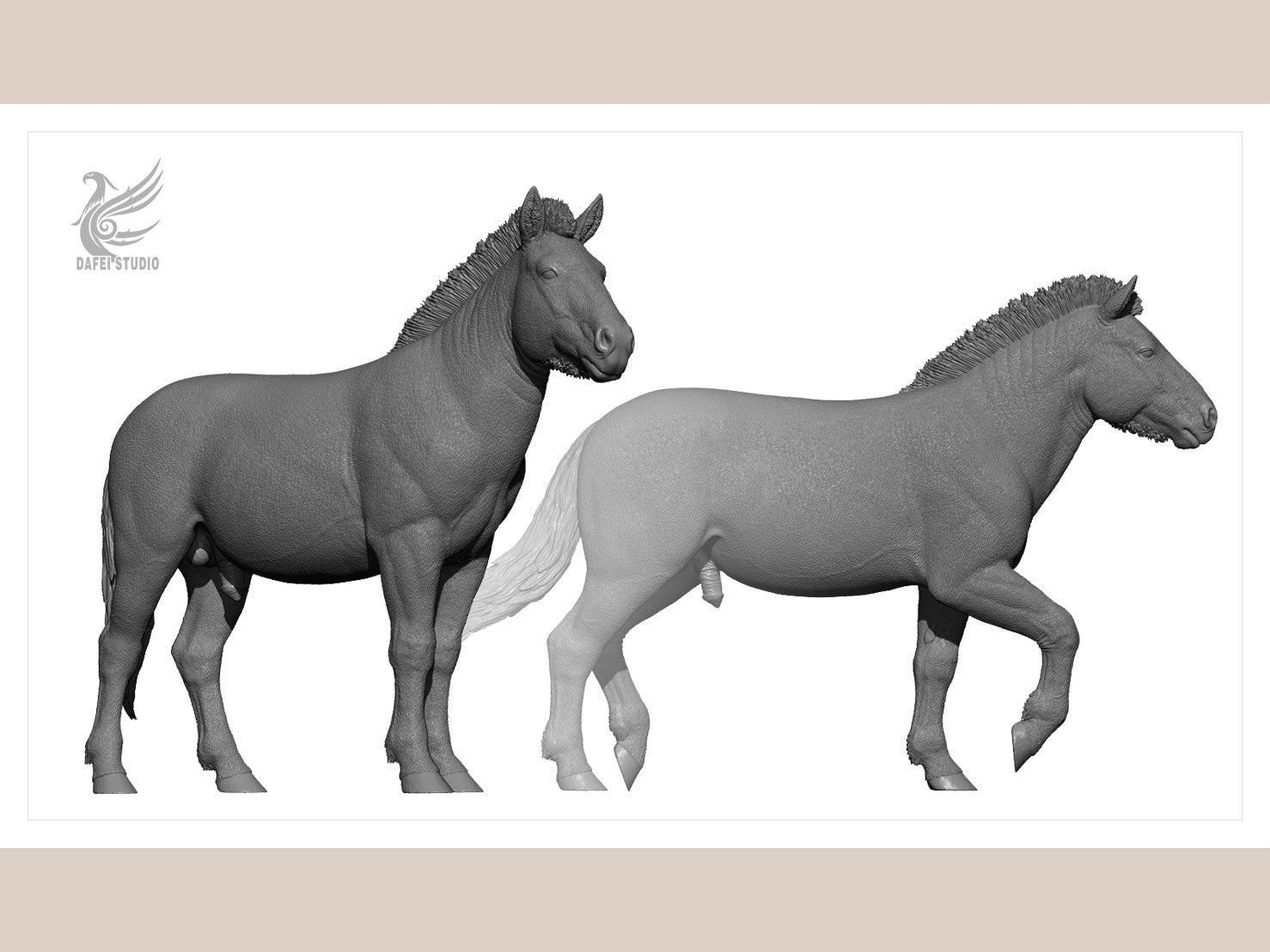 DAFEI Przewalski's Horse Kiang Model