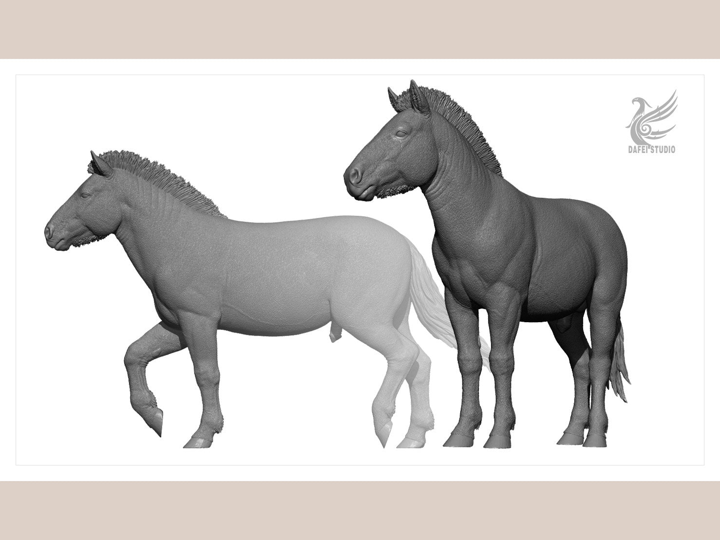 DAFEI Przewalski's Horse Kiang Model