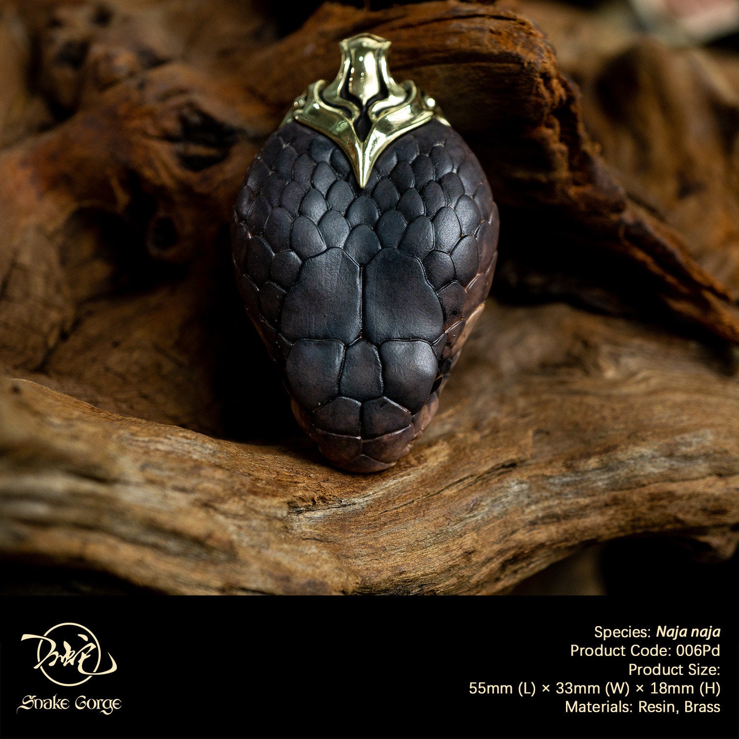 Snake Gorge Indian cobra Pendant Model
