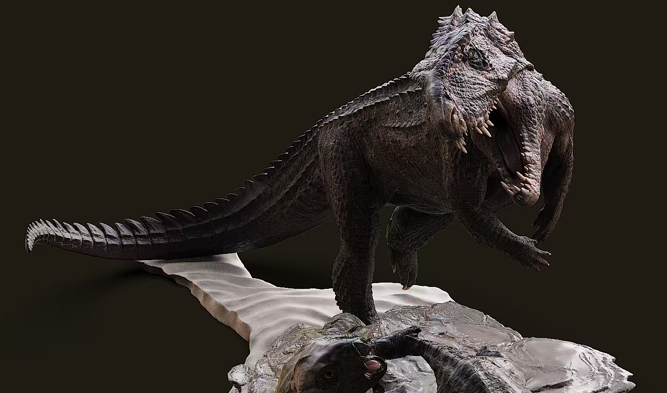 Gold Ankh Studio Postosuchus kirkpatricki Placerias Scene Model