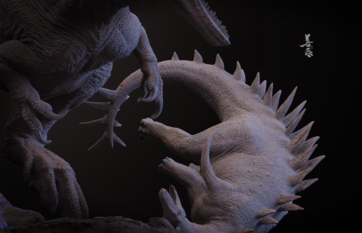 Aokhan Studio Yangchuanosaurus Chungkingosaurus Scene Model