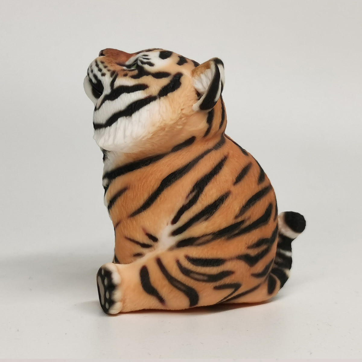 6cm Mini Painted Tiger Model Animal Resin Figurine