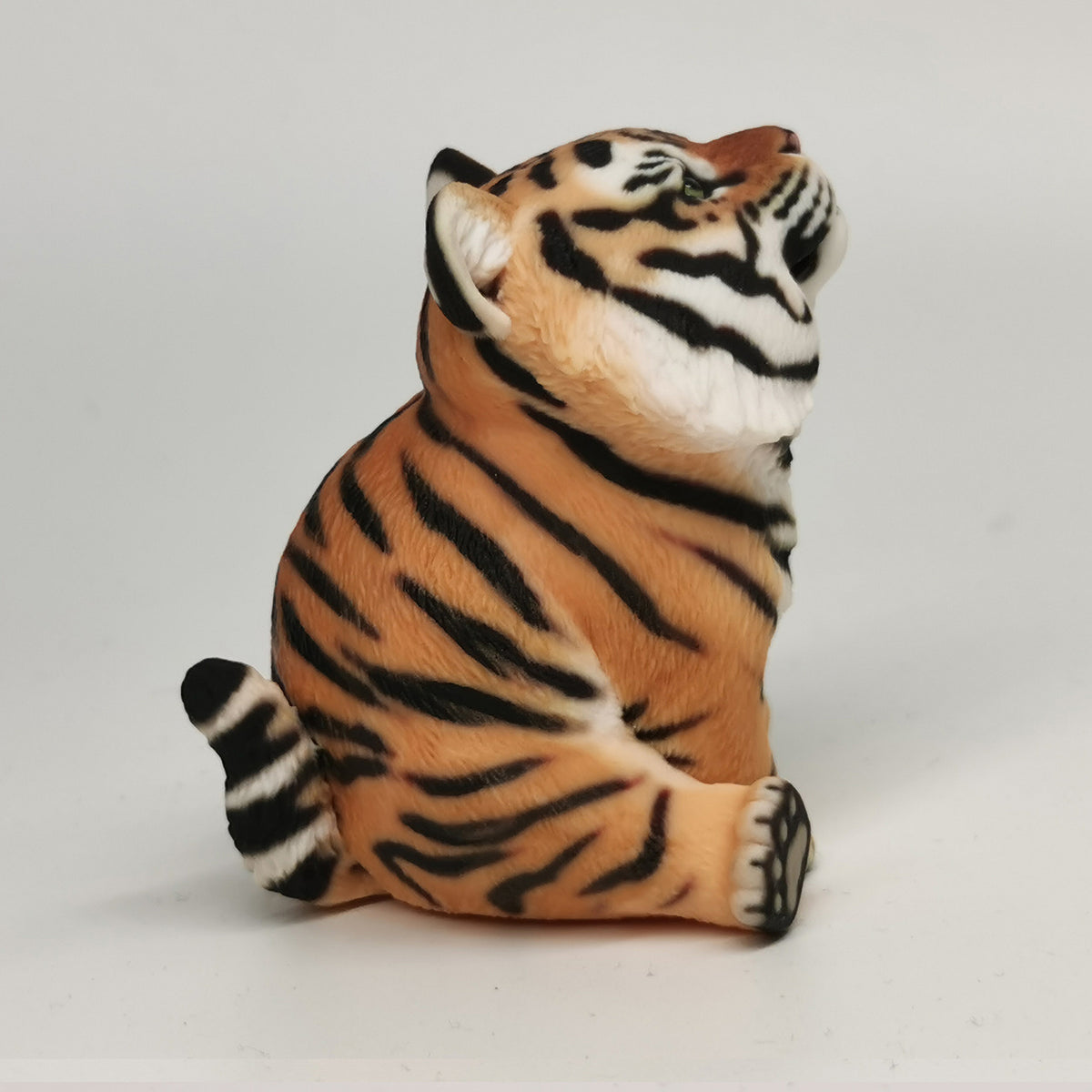 6cm Mini Painted Tiger Model Animal Resin Figurine
