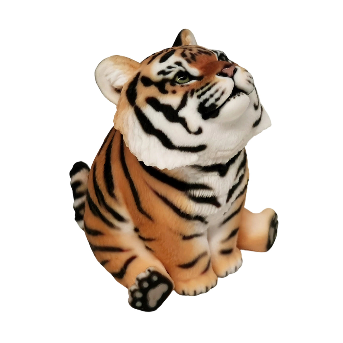 6cm Mini Painted Tiger Model Animal Resin Figurine