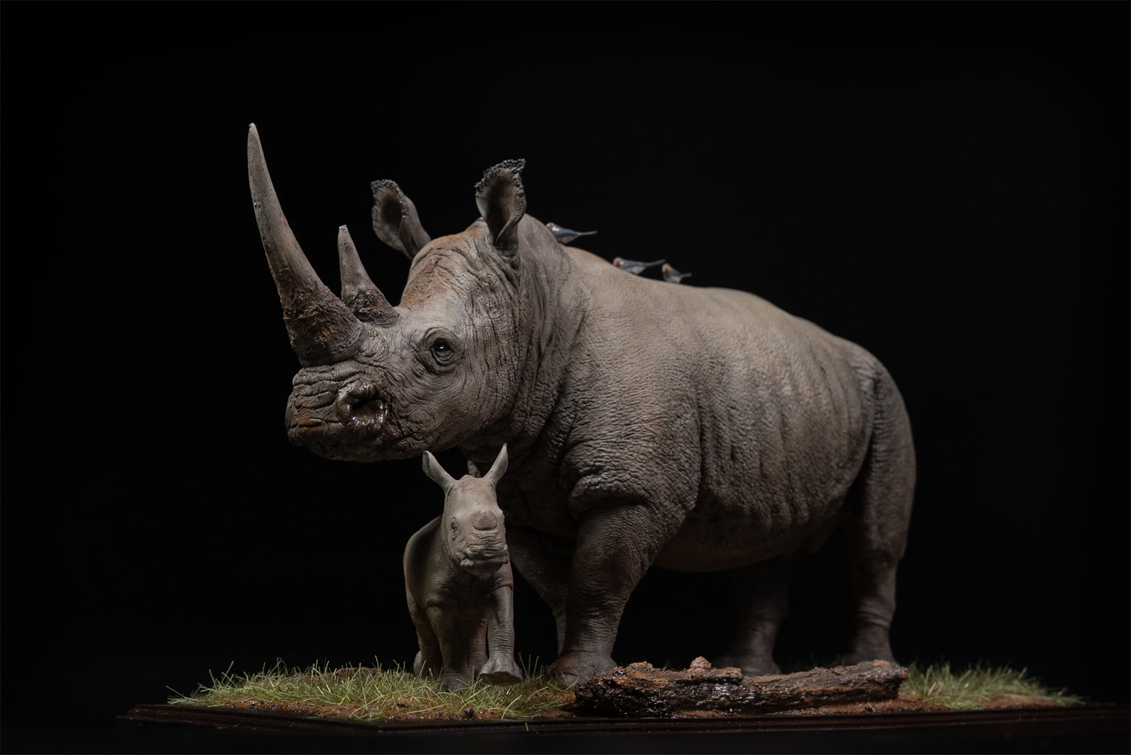 De CLAY Studio White rhinoceros Model