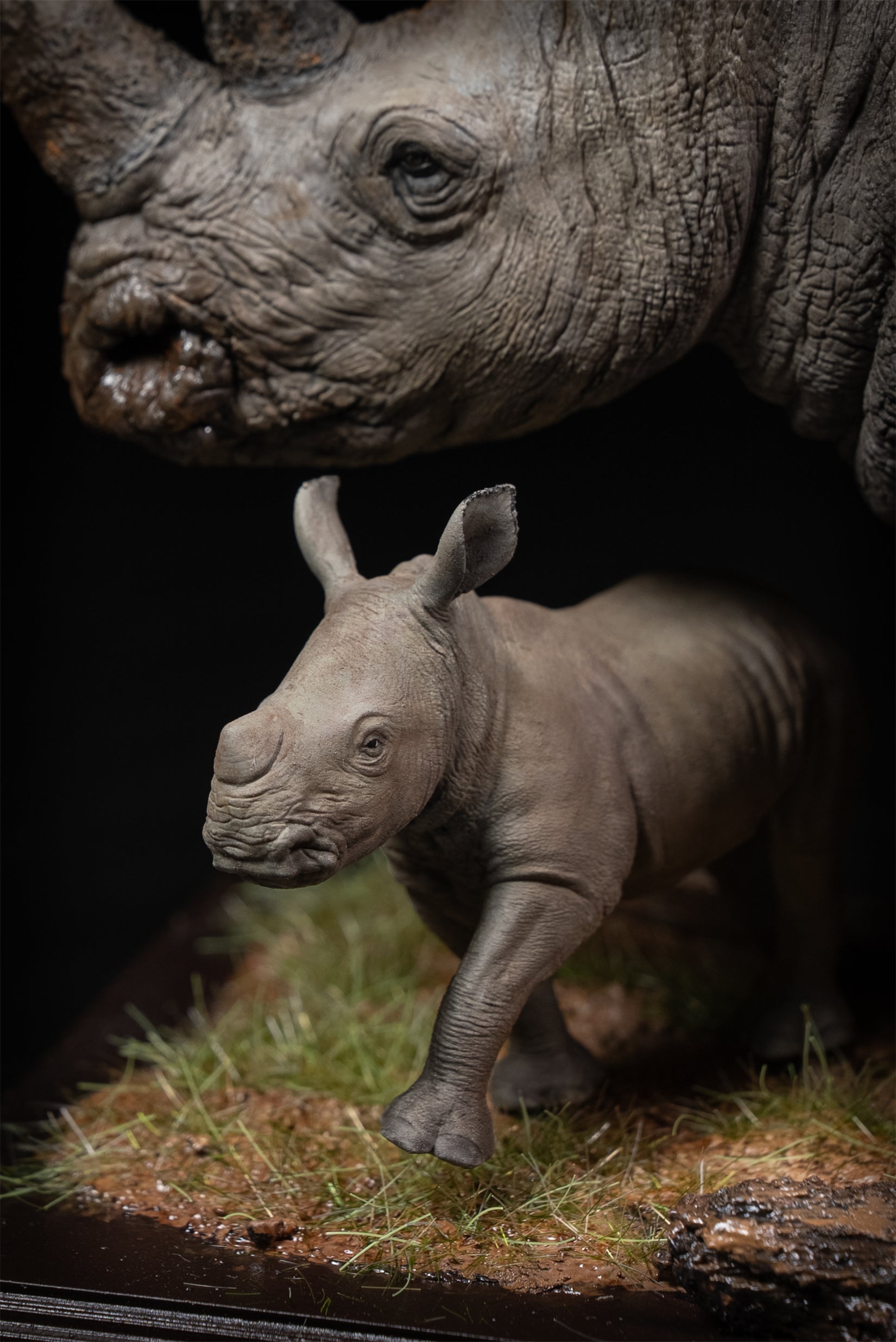 De CLAY Studio White rhinoceros Model