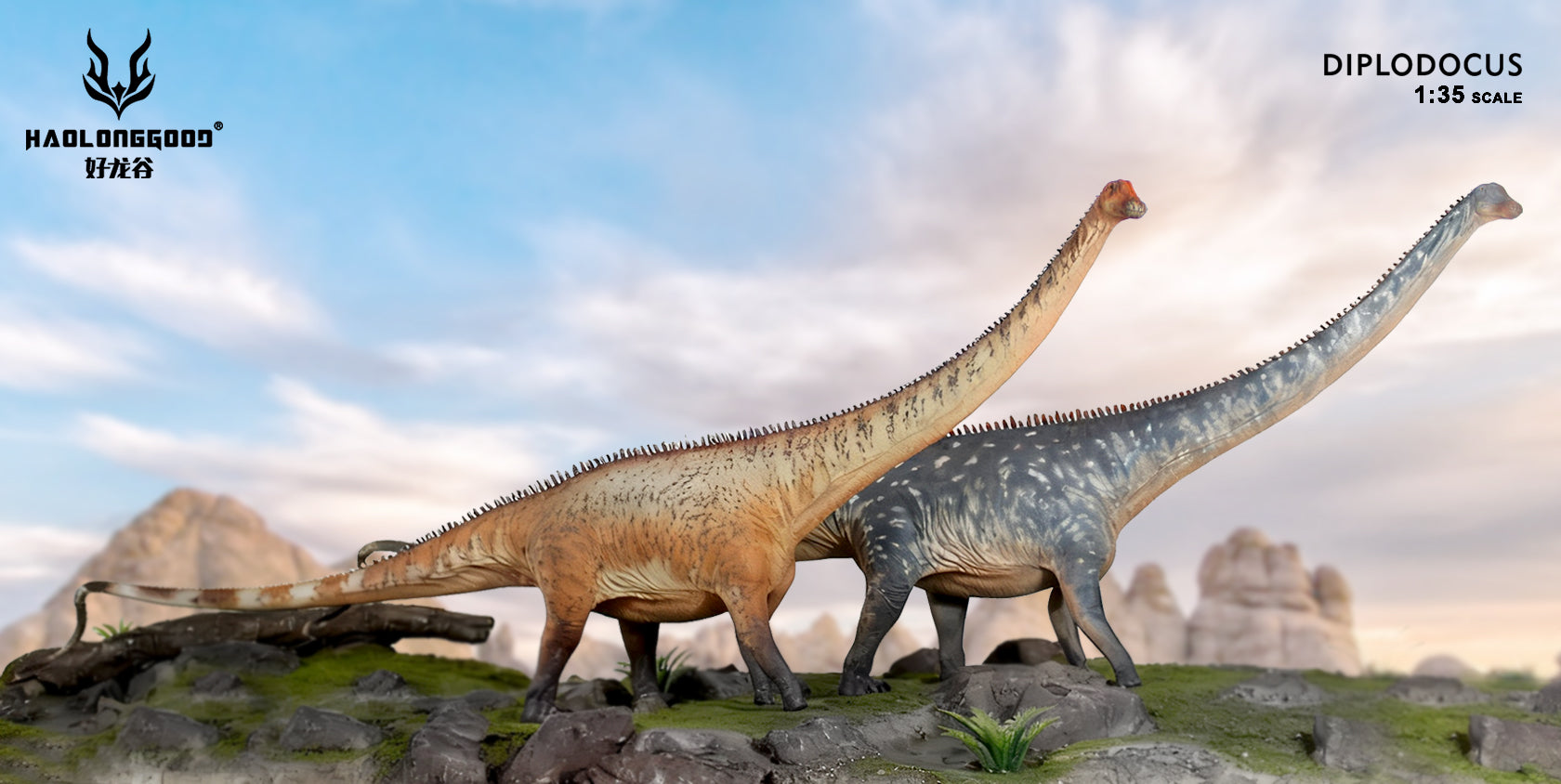 HAOLONGGOOD 1:35 Scale Diplodocus Model