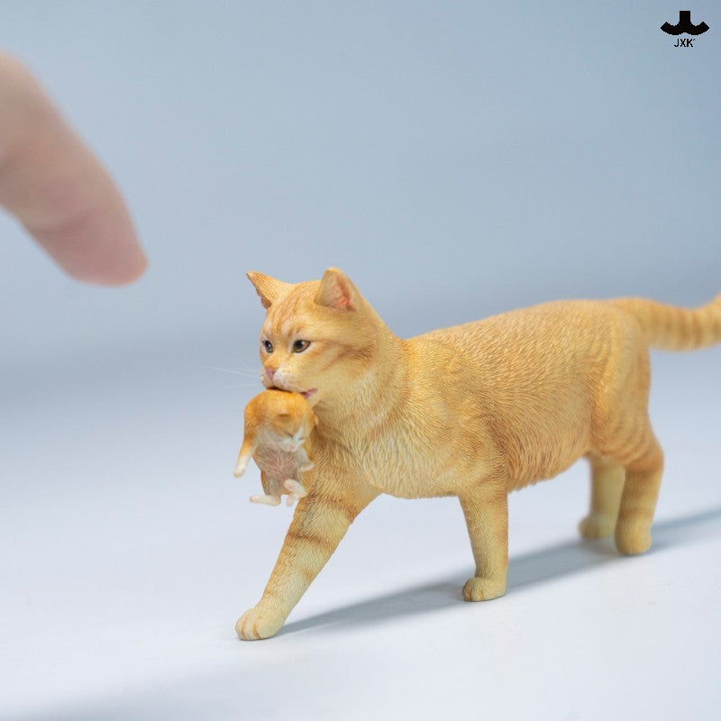 JXK Domestic Cat with Kittens Model