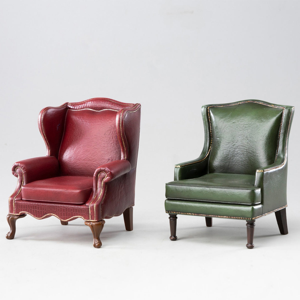 MMMTOYS Studio 1:12 Scale Burgundy Manor Armchair Model