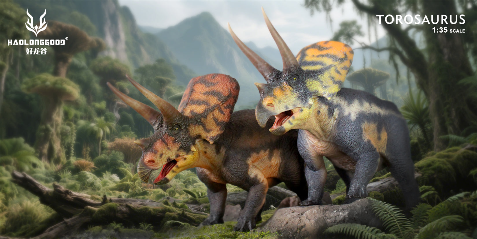HAOLONGGOOD 1:35 Scale Torosaurus Model