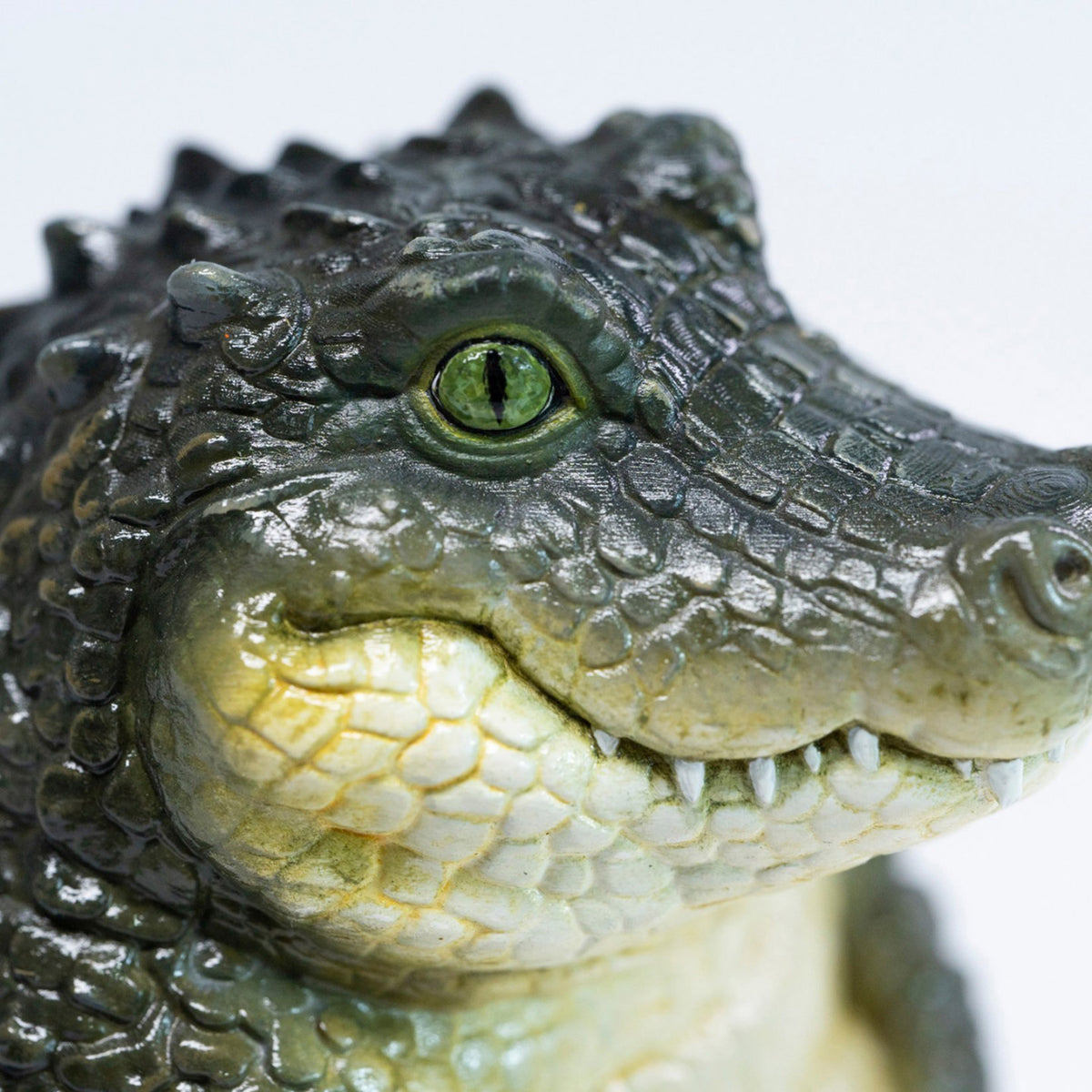 JXK Realistic Swamp Crocodile Resin Reptile Animal Statue