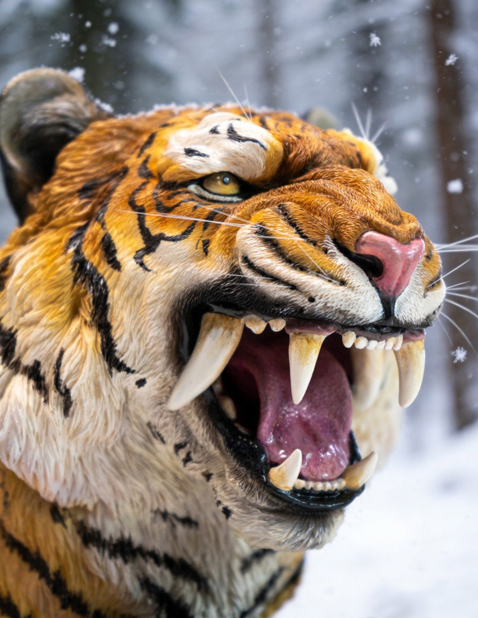 JXK Tiger Head Statue Figure