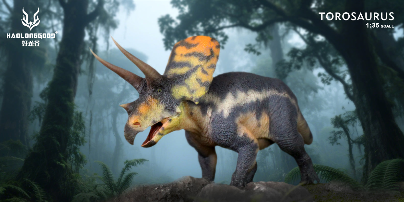 HAOLONGGOOD 1:35 Scale Torosaurus Model