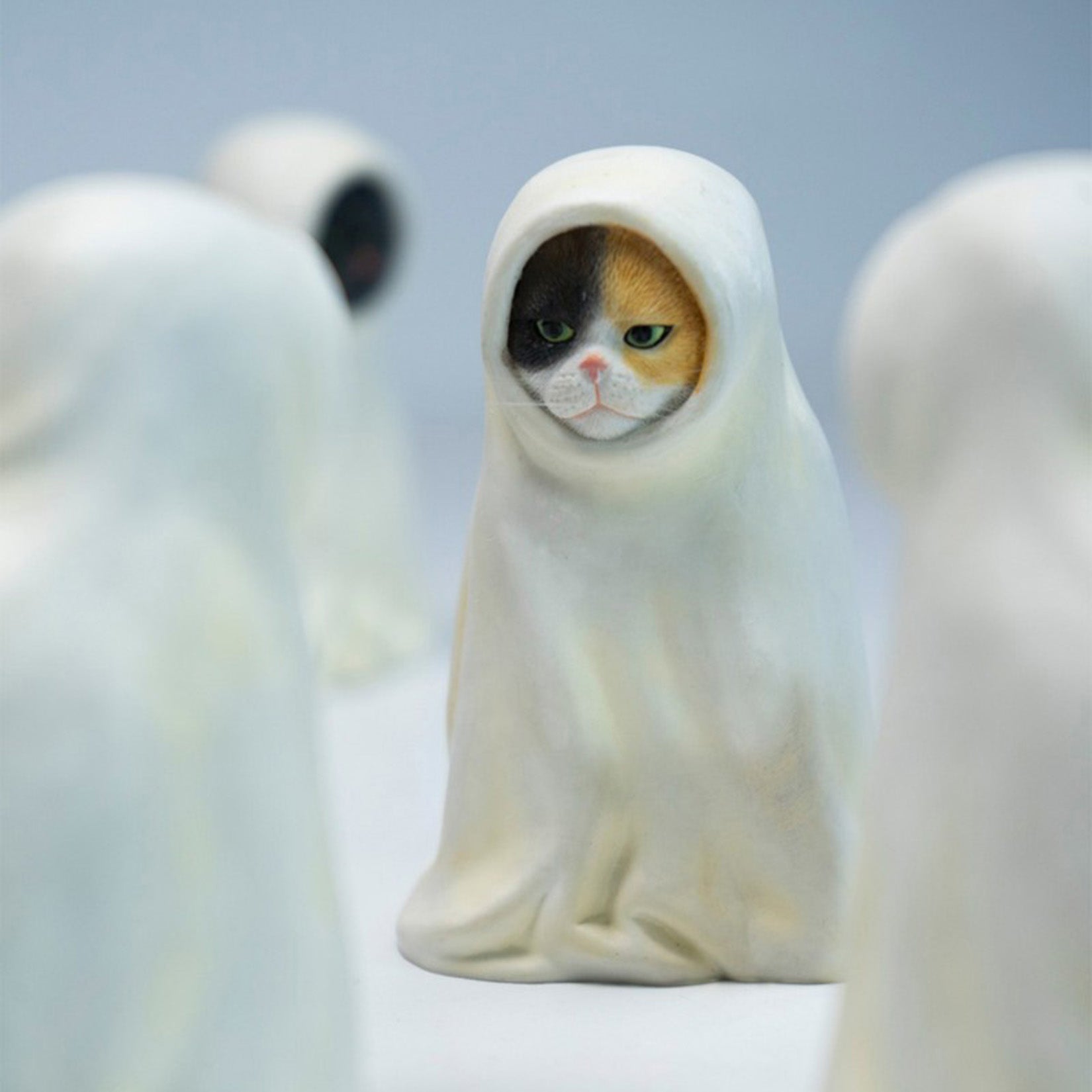 JXK Studio White Robe Spirit Cat Model