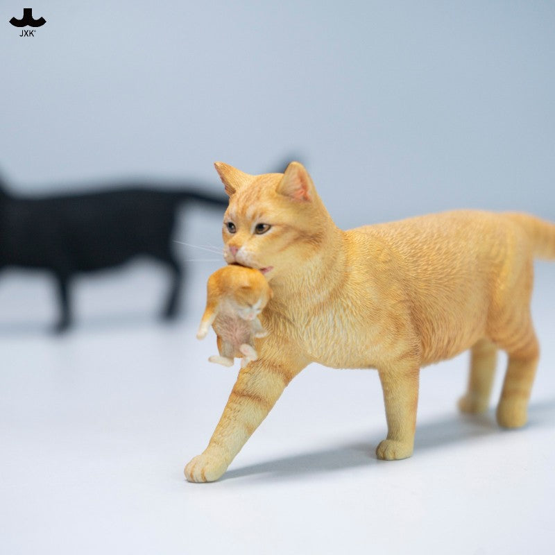 JXK Domestic Cat with Kittens Model