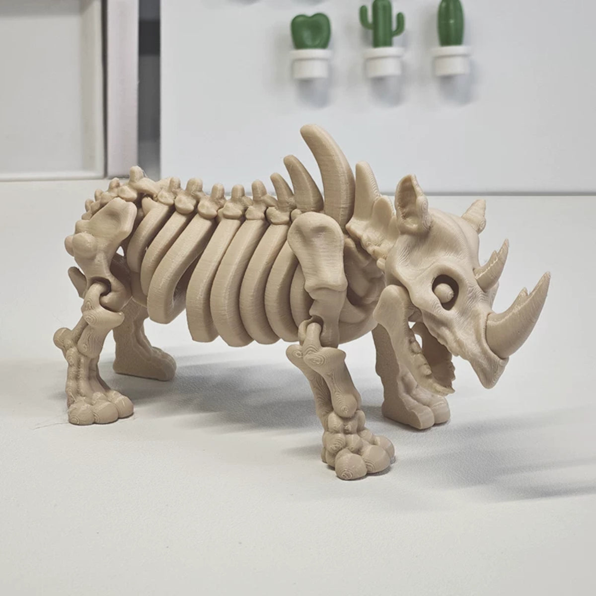 3D Printed African Animal Skeleton Articulated Figure