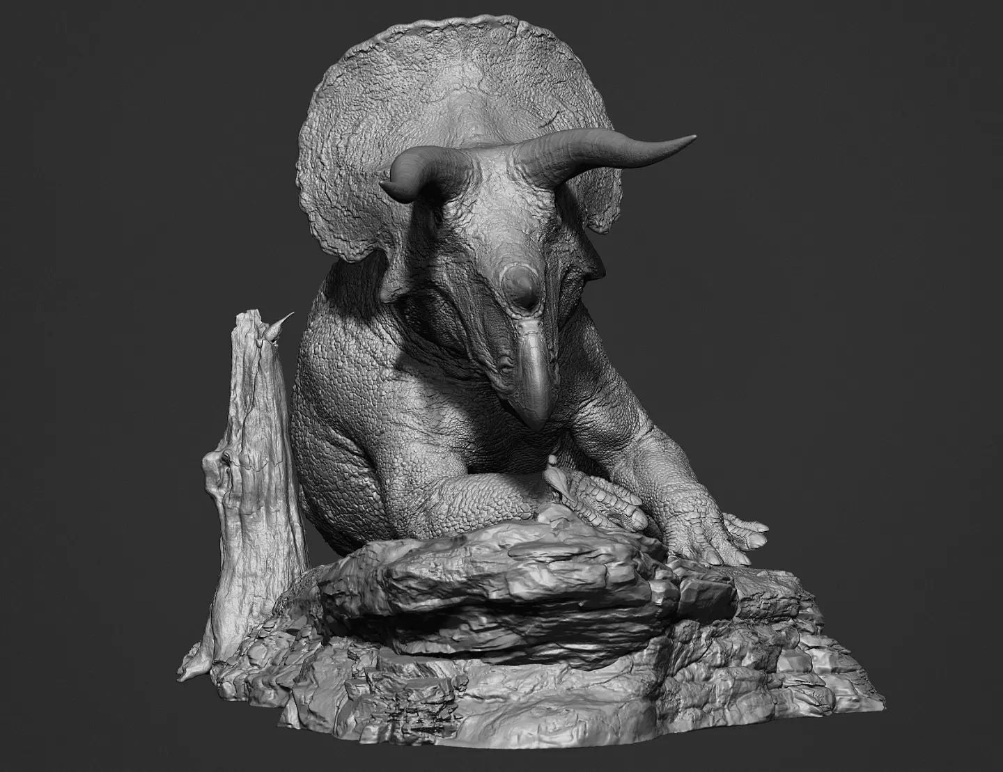 Vlad Konstantinov 1:10 Scale Triceratops Scene Statue