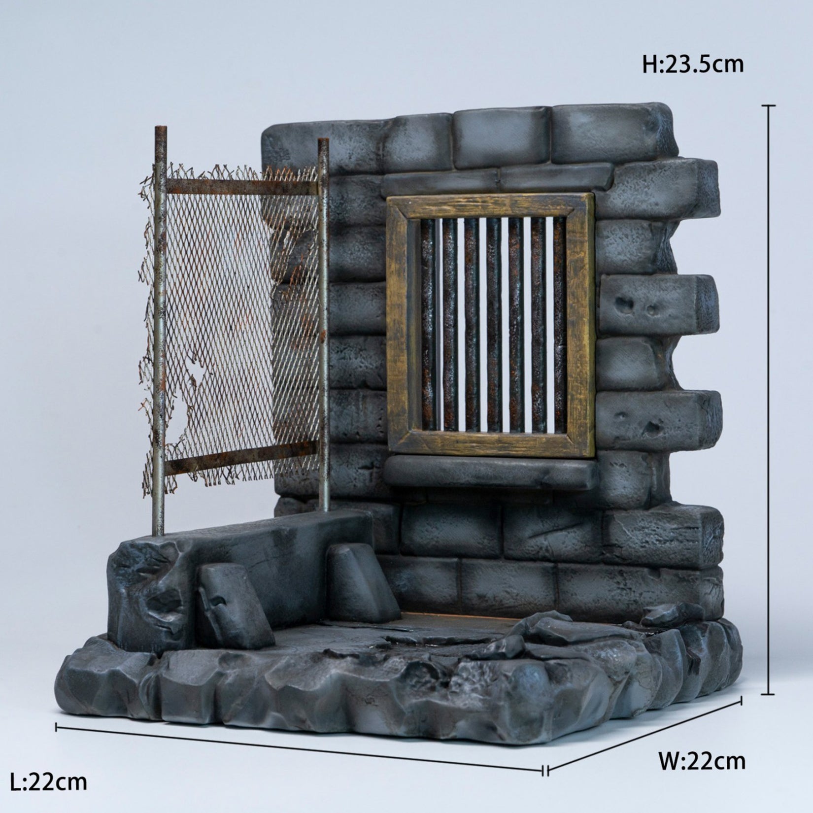 MMMTOYS 1:12 Scale Ruined Wall Outpost Model