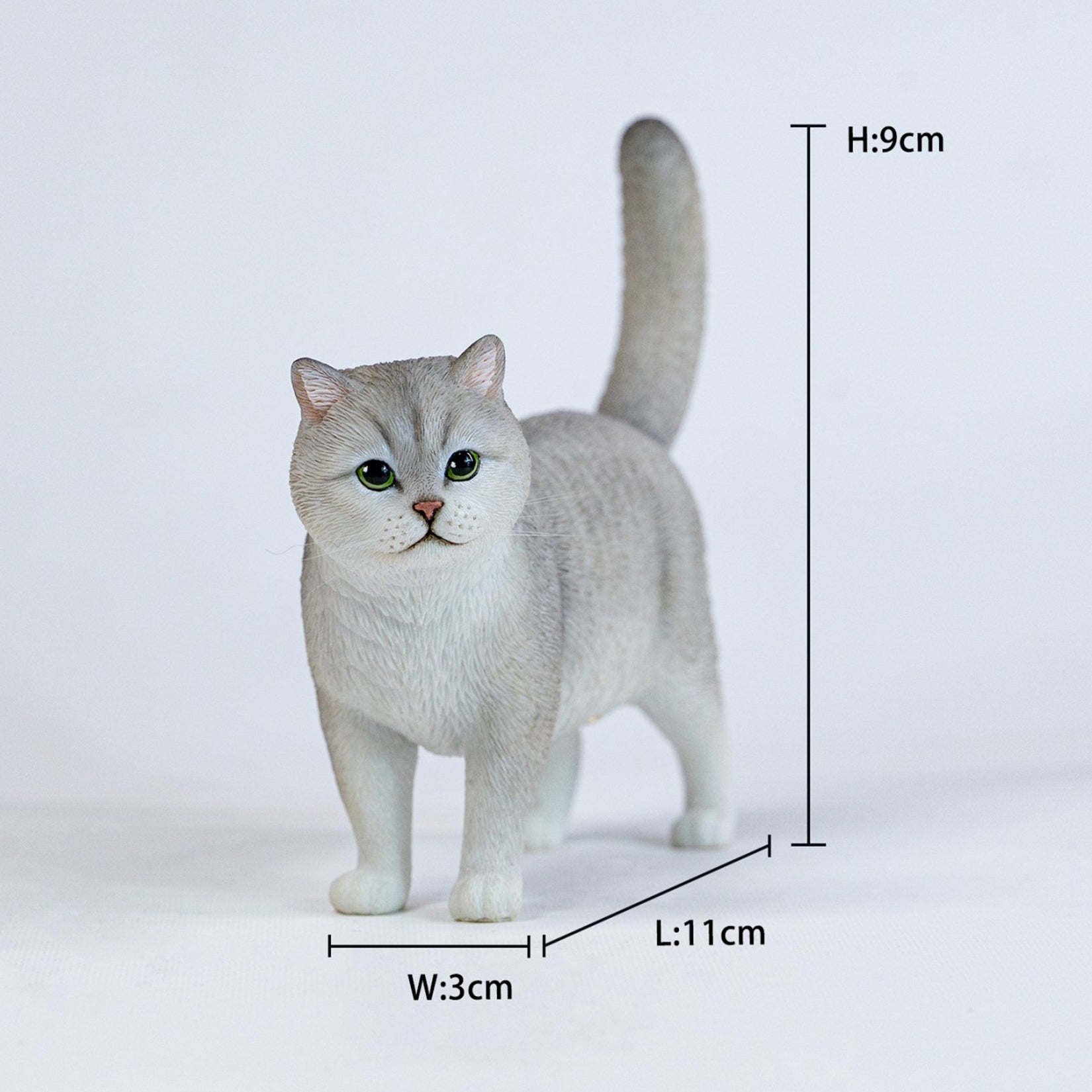 JXK Studio Gold & Silver Shaded Cat Model