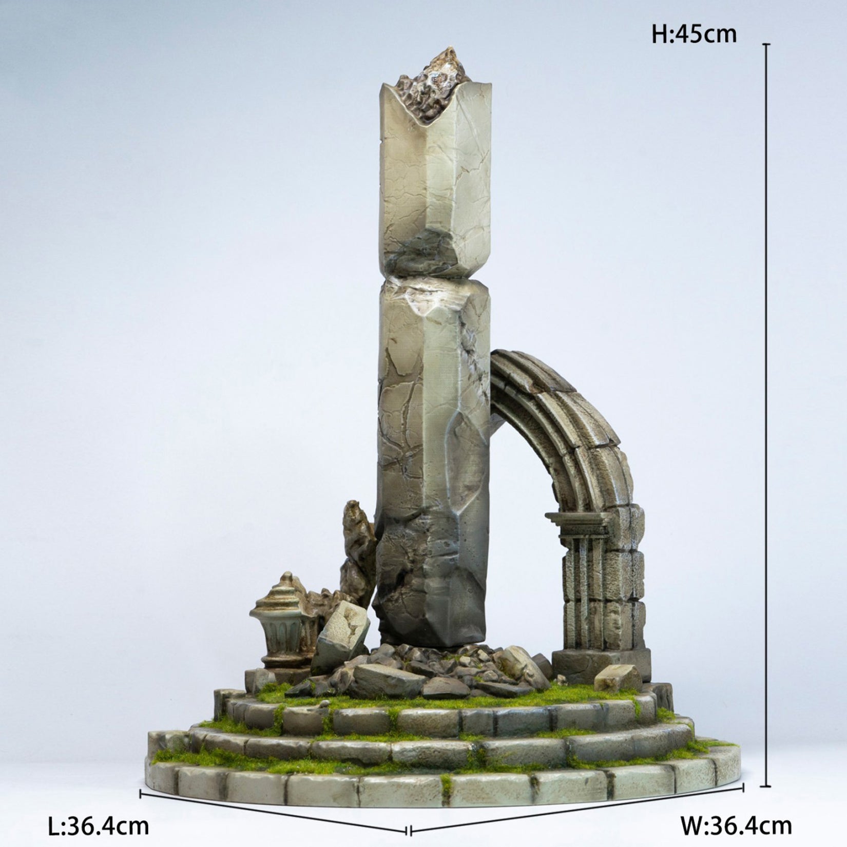 MMMTOYS 1:12 Scale Ruined Pillar Ruins Model