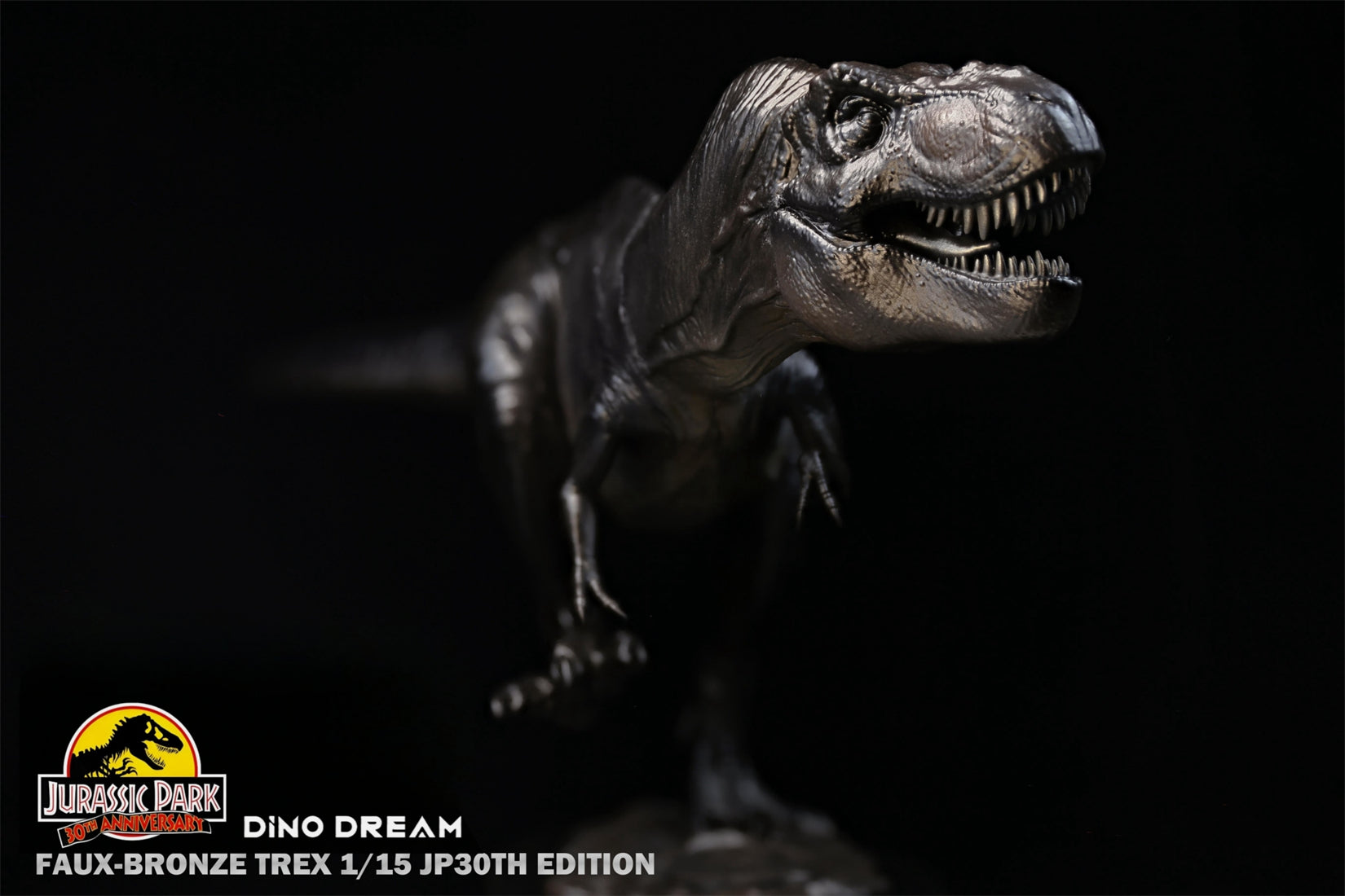 DINO DREAM FAUX-BRONZE VELOCIRAPTOR TREX STATUE