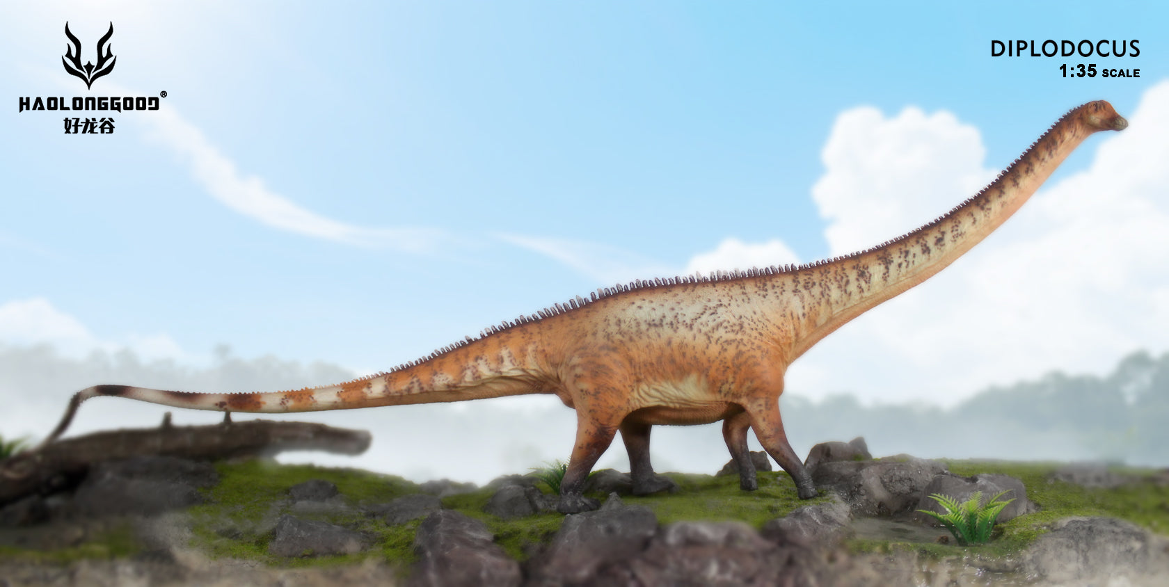 HAOLONGGOOD 1:35 Scale Diplodocus Model