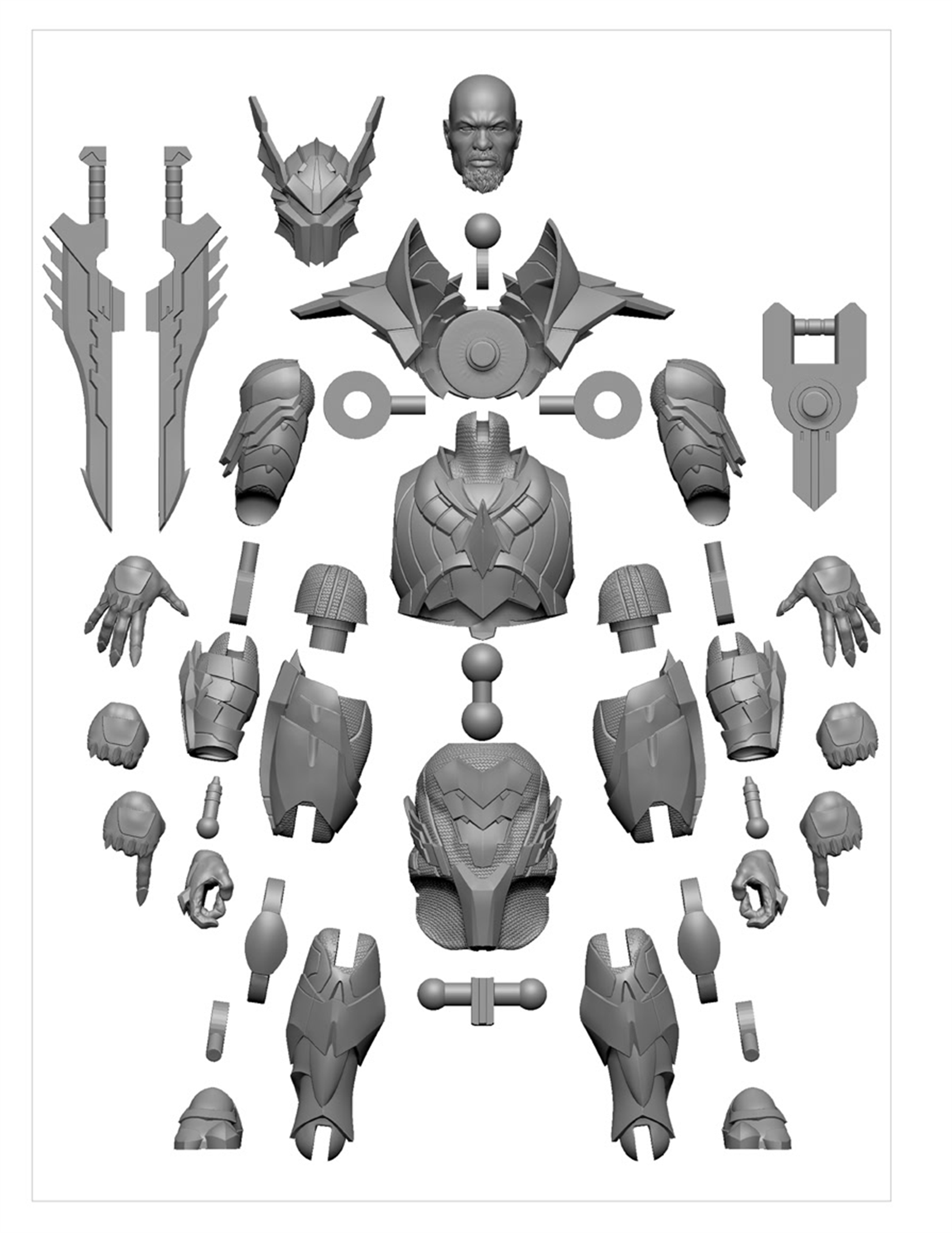 Beasts of the Mesozoic Argenteus- Allosaurus pilot- Cyberzoic 1/18th scale action figure