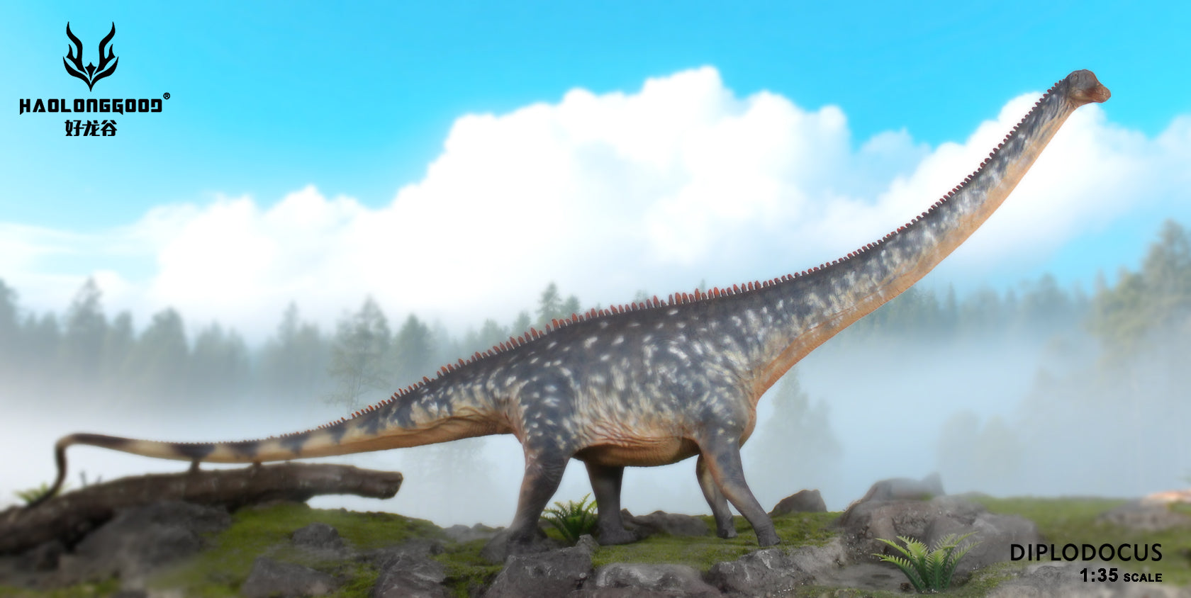HAOLONGGOOD 1:35 Scale Diplodocus Model