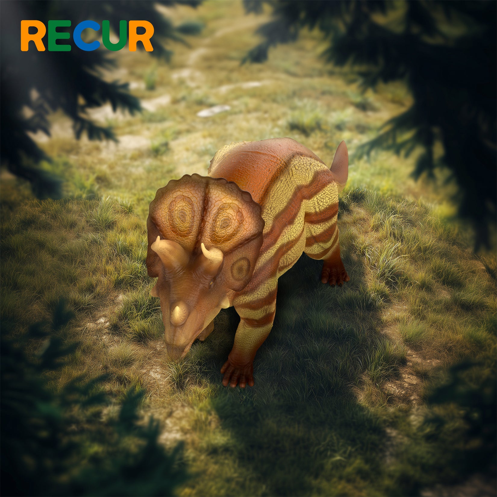 RECUR 1:35 Scale Triceratops Marsh Model