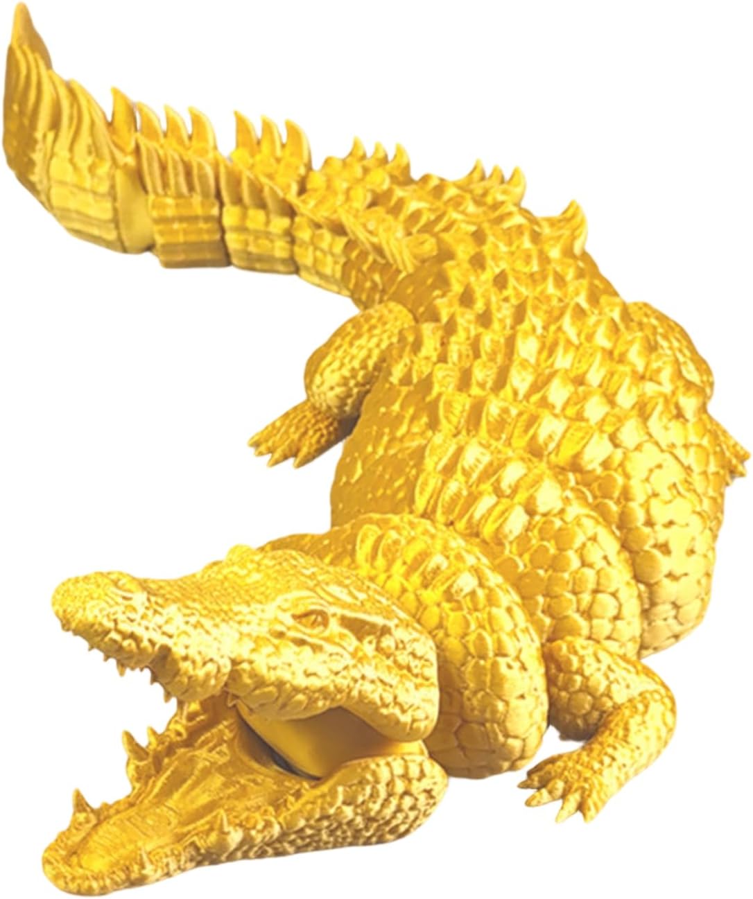 3D Printed Crocodile Articulated Figure Movable Animal Model Display Statue
